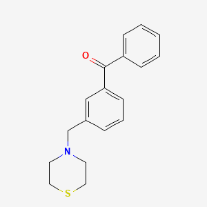 molecular formula C18H19NOS B1343393 3-(Thiomorpholinomethyl)benzophenone CAS No. 898762-70-4