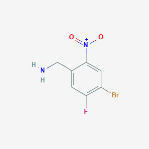 molecular formula C7H6BrFN2O2 B13433940 4-Bromo-5-fluoro-2-nitrobenzylamine 