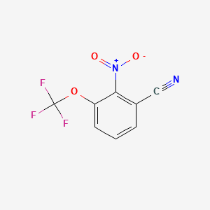 molecular formula C8H3F3N2O3 B13433955 2-Nitro-3-(trifluoromethoxy)benzonitrile 