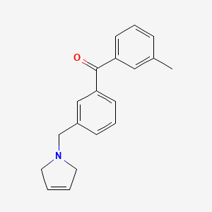 molecular formula C19H19NO B1343398 3-Methyl-3'-(3-pyrrolinomethyl) benzophenone CAS No. 898789-61-2