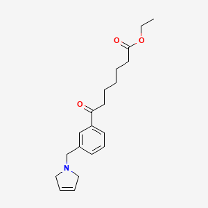 Ethyl 7-oxo-7-[3-(3-pyrrolinomethyl)phenyl]heptanoate