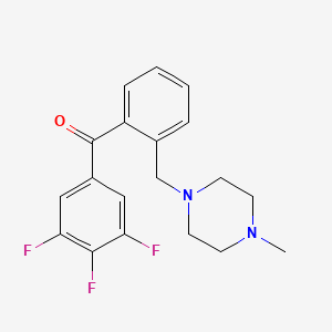 molecular formula C19H19F3N2O B1343412 2'-(4-甲基哌嗪甲基)-3,4,5-三氟二苯甲酮 CAS No. 898762-54-4