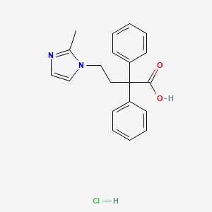 molecular formula C20H21ClN2O2 B13434123 4-(2-Methylimidazol-1-yl)-2,2-diphenylbutanoic acid;hydrochloride 