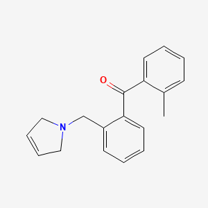 molecular formula C19H19NO B1343413 2-甲基-2'-(3-吡咯啉甲基)二苯甲酮 CAS No. 898762-79-3
