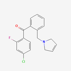 (4-Chloro-2-fluorophenyl)(2-((2,5-dihydro-1H-pyrrol-1-yl)methyl)phenyl)methanone