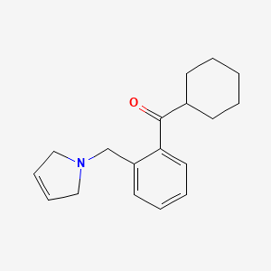 B1343416 Cyclohexyl(2-((2,5-dihydro-1H-pyrrol-1-yl)methyl)phenyl)methanone CAS No. 898763-94-5