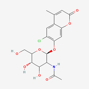 N-[(2S,5S)-2-(6-chloro-4-methyl-2-oxochromen-7-yl)oxy-4,5-dihydroxy-6-(hydroxymethyl)oxan-3-yl]acetamide