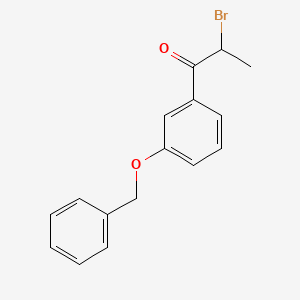 2-Bromo-1-[3-(phenylmethoxy)phenyl]-1-propanone