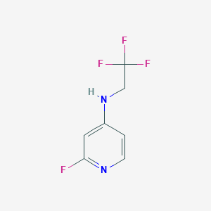 molecular formula C7H6F4N2 B13434294 2-fluoro-N-(2,2,2-trifluoroethyl)pyridin-4-amine 