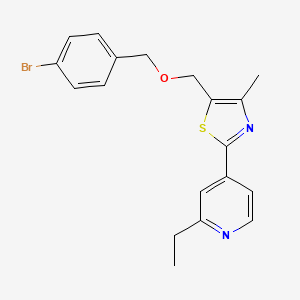 5-[(4-Bromophenyl)methoxymethyl]-2-(2-ethylpyridin-4-yl)-4-methyl-1,3-thiazole