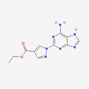 Ethyl 1-(6-Amino-9H-purin-2-yl)-1H-pyrazole-4-carboxylate