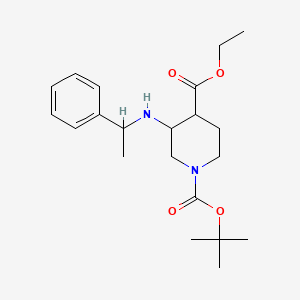 molecular formula C21H32N2O4 B1343453 Ethyl 1-Boc-3-(1-phenylethylamino)piperidine-4-carboxylate CAS No. 1016259-54-3