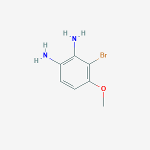 molecular formula C7H9BrN2O B13434542 3-Bromo-4-methoxybenzene-1,2-diamine 