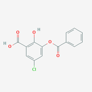 molecular formula C14H9ClO5 B13434573 3-(Benzoyloxy)-5-chloro-2-hydroxybenzoic Acid 