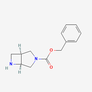 molecular formula C13H16N2O2 B1343464 benzyl (1S,5S)-3,6-diazabicyclo[3.2.0]heptane-3-carboxylate CAS No. 370881-43-9