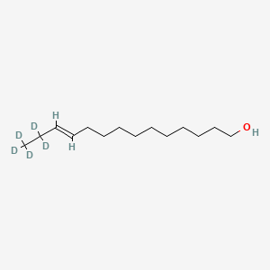 molecular formula C14H28O B13434742 (11E)-Tetradecen-1-ol-d5 