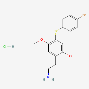 molecular formula C16H19BrClNO2S B13434885 4-[(2-Bromophenyl)thio]-2,5-dimethoxybenzeneethanamine Hydrochloride 