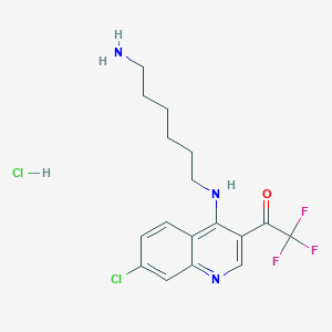 1-(4-((6-Aminohexyl)amino)-7-chloroquinolin-3-yl)-2,2,2-trifluoroethanone hydrochloride