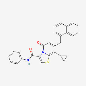 8-cyclopropyl-7-(naphthalen-1-ylmethyl)-5-oxo-N-phenyl-[1,3]thiazolo[3,2-a]pyridine-3-carboxamide