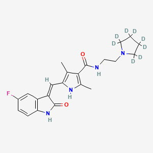 5-[(Z)-(5-fluoro-2-oxo-1H-indol-3-ylidene)methyl]-2,4-dimethyl-N-[2-(2,2,3,3,4,4,5,5-octadeuteriopyrrolidin-1-yl)ethyl]-1H-pyrrole-3-carboxamide