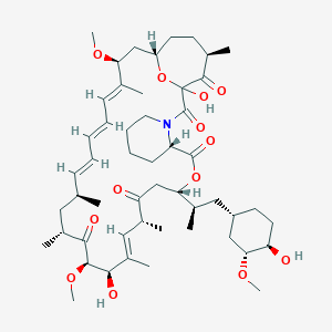 molecular formula C51H79NO13 B13434968 (8S,11S,14R,15E,17R,18R,20R,22S,23E,25E,27E,29S,31S,34R)-1,17-dihydroxy-11-[(2R)-1-[(1S,3R,4R)-4-hydroxy-3-methoxycyclohexyl]propan-2-yl]-18,29-dimethoxy-14,16,20,22,28,34-hexamethyl-10,36-dioxa-3-azatricyclo[29.4.1.03,8]hexatriaconta-15,23,25,27-tetraene-2,9,13,19,35-pentone CAS No. 150821-39-9