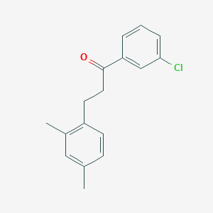 B1343499 3'-Chloro-3-(2,4-dimethylphenyl)propiophenone CAS No. 898793-90-3