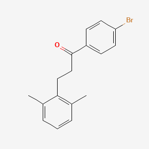 molecular formula C17H17BrO B1343509 4'-溴-3-(2,6-二甲苯基)丙基苯甲酮 CAS No. 898754-67-1