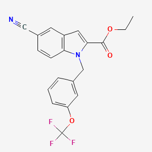 Ethyl 5-cyano-1-[3-(trifluoromethoxy)benzyl]-1H-indole-2-carboxylate