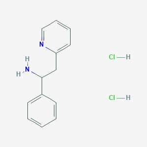 molecular formula C13H16Cl2N2 B13435116 1-Phenyl-2-(pyridin-2-yl)ethan-1-amine dihydrochloride 