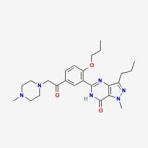 molecular formula C25H34N6O3 B13435189 Propoxyphenyl Noracetildenafil 