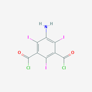 molecular formula C8H2Cl2I3NO2 B134352 5-氨基-2,4,6-三碘邻苯二甲酰二氯化物 CAS No. 37441-29-5