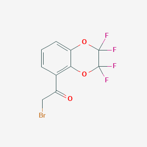 molecular formula C10H5BrF4O3 B13435204 5-(Bromoacetyl)-2,2,3,3-tetrafluoro-1,4-benzodioxane 