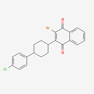 molecular formula C22H18BrClO2 B13435220 2-Bromo-3-[4-(4-chlorophenyl)cyclohexyl]-1,4-naphthalenedione (Major) 