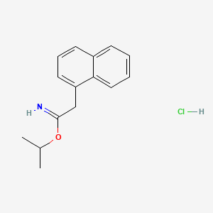 molecular formula C15H18ClNO B13435251 Isopropyl 1-Naphthylacetimidate Hydrochloride 