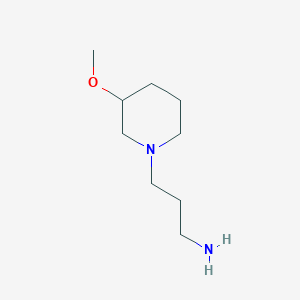 molecular formula C9H20N2O B13435260 3-(3-Methoxypiperidin-1-yl)propan-1-amine 