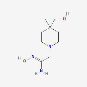 (Z)-N'-hydroxy-2-(4-(hydroxymethyl)-4-methylpiperidin-1-yl)acetimidamide