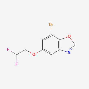 molecular formula C9H6BrF2NO2 B13435275 7-Bromo-5-(2,2-difluoroethoxy)-1,3-benzoxazole 