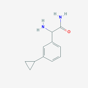 molecular formula C11H14N2O B13435317 2-amino-2-(3-cyclopropylphenyl)acetamide 