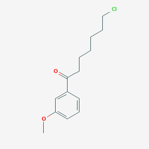 molecular formula C14H19ClO2 B1343538 7-Chloro-1-(3-methoxyphenyl)-1-oxoheptane CAS No. 898786-43-1