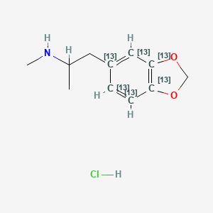 molecular formula C11H16ClNO2 B13435403 (+/-)-MDMA-13C6 Hydrochloride 