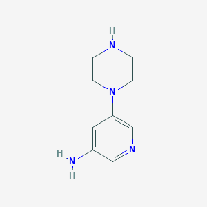 molecular formula C9H14N4 B13435406 5-(Piperazin-1-yl)pyridin-3-amine 