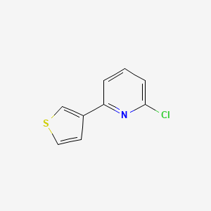 molecular formula C9H6ClNS B13435423 2-Chloro-6-(thiophen-3-yl)pyridine 