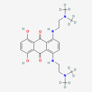 molecular formula C22H28N4O4 B13435522 1,4-Bis((2-(bis(methyl-d3)amino)ethyl)amino)-5,8-dihydroxyanthracene-9,10-dione 