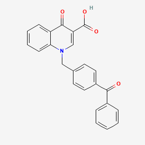 1-[(4-Benzoylphenyl)methyl]-4-oxoquinoline-3-carboxylic acid