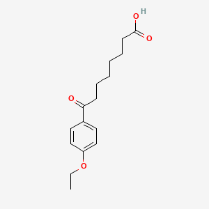 molecular formula C16H22O4 B1343553 8-(4-乙氧基苯基)-8-氧代辛酸 CAS No. 898791-71-4