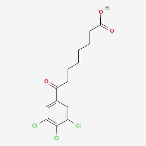 molecular formula C14H15Cl3O3 B1343556 8-(3,4,5-Trichlorophenyl)-8-oxooctanoic acid CAS No. 951891-82-0