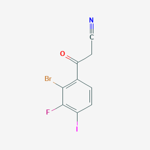 2-Bromo-3-fluoro-4-iodobenzoylacetonitrile