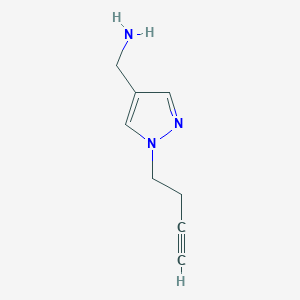 molecular formula C8H11N3 B13435593 (1-(But-3-yn-1-yl)-1H-pyrazol-4-yl)methanamine 