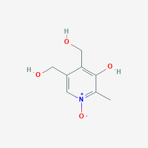 molecular formula C8H11NO4 B13435604 4,5-Bis(hydroxymethyl)-2-methyl-1-oxidopyridin-1-ium-3-ol CAS No. 16567-04-7