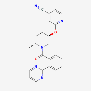 2-[(3R,6R)-6-methyl-1-(2-pyrimidin-2-ylbenzoyl)piperidin-3-yl]oxypyridine-4-carbonitrile